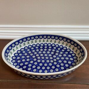 Boleslawiec Poland 14” Baking Pottery Dish